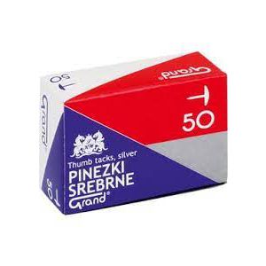 Pinezki Grand srebrne, 50szt